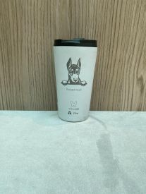 Coffee Thermos Doberman White